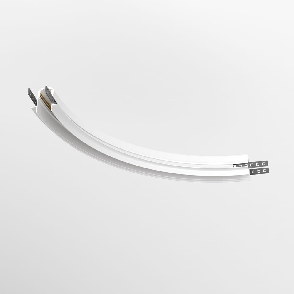 EXILITY łącznik łuk biały do szyn magnetycznych wpuszczanych 26mm do płyt GK 12,5mm