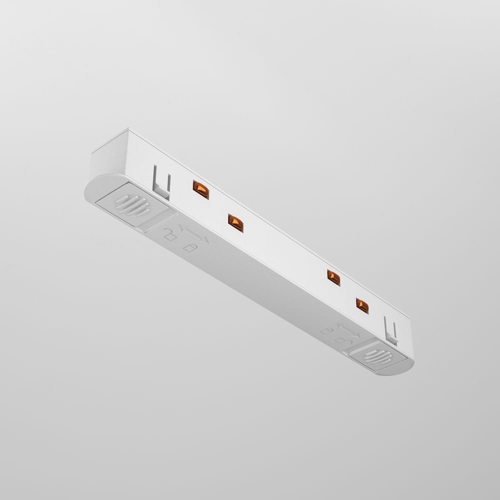 EXILITY łącznik biały zasilający prosty do szyn magnetycznych 26mm