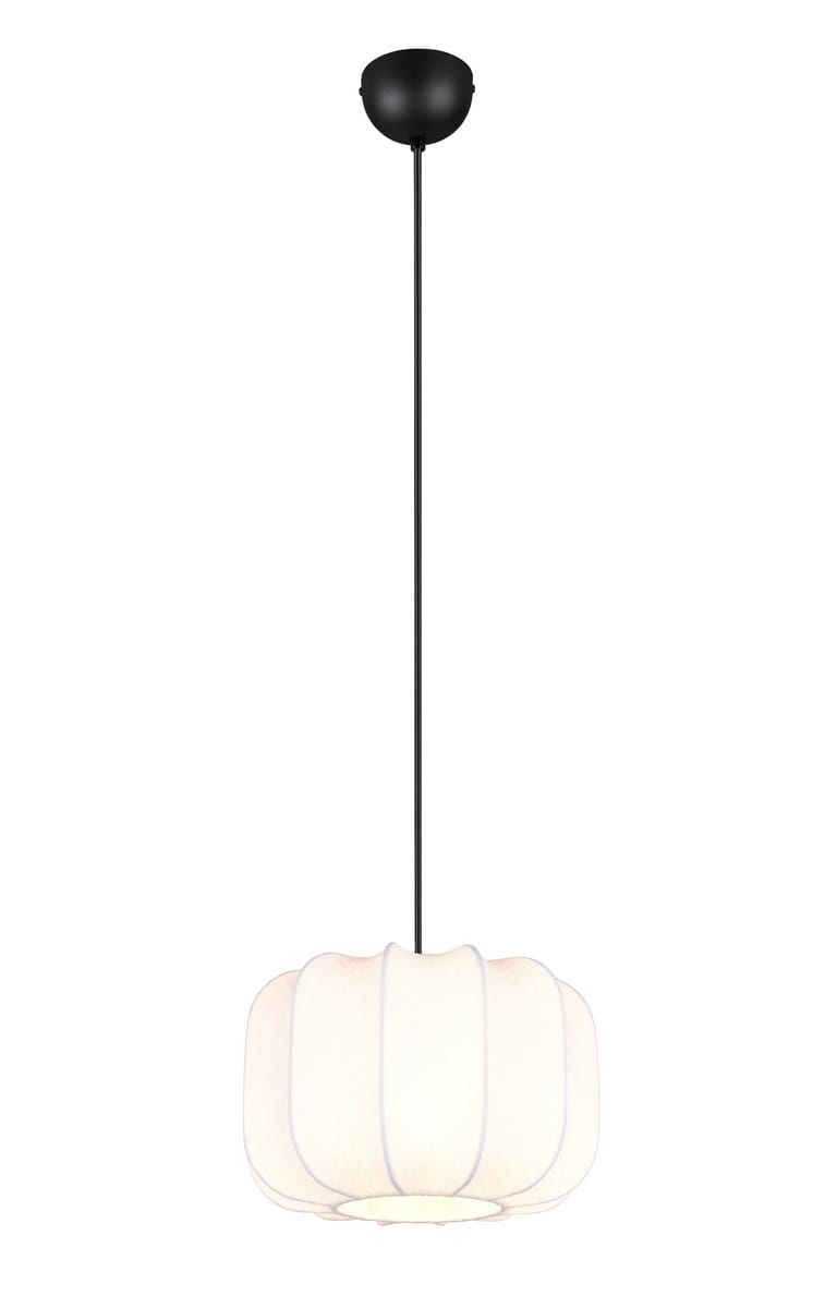 MADELINE R31971001 lampa wisząca biała tkanina 1xE27 fi 25cm
