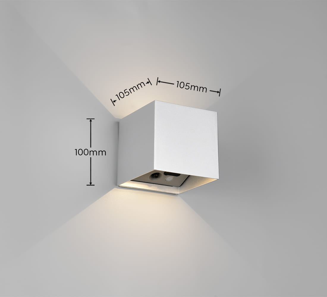 RL Light GENIE R24169687 bateryjny kinkiet zewnętrzny szary LED 2x1W ładowanie USB-C