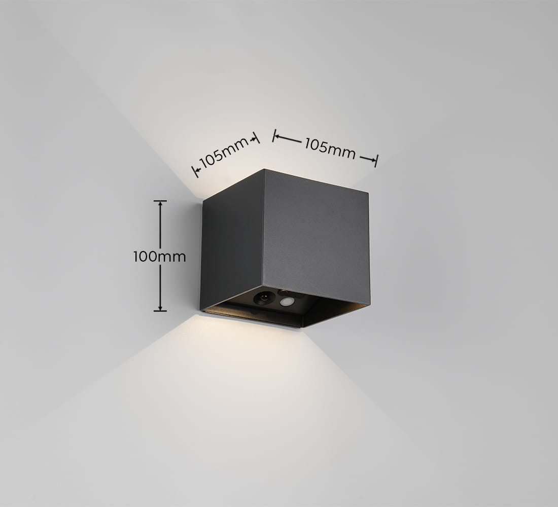 RL Light GENIE R24169632 bateryjny kinkiet zewnętrzny czarny LED 2x1W ładowanie USB-C