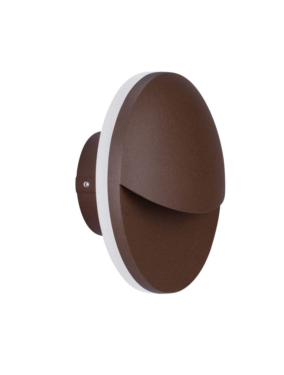 Luces Exclusivas AIQUILE LE73782 Kinkiet zewnętrzny brązowy okrągły z aluminiowym kloszem