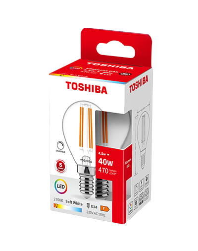 Toshiba Żarówka LED 4,5W E14 2700K ściemnialna