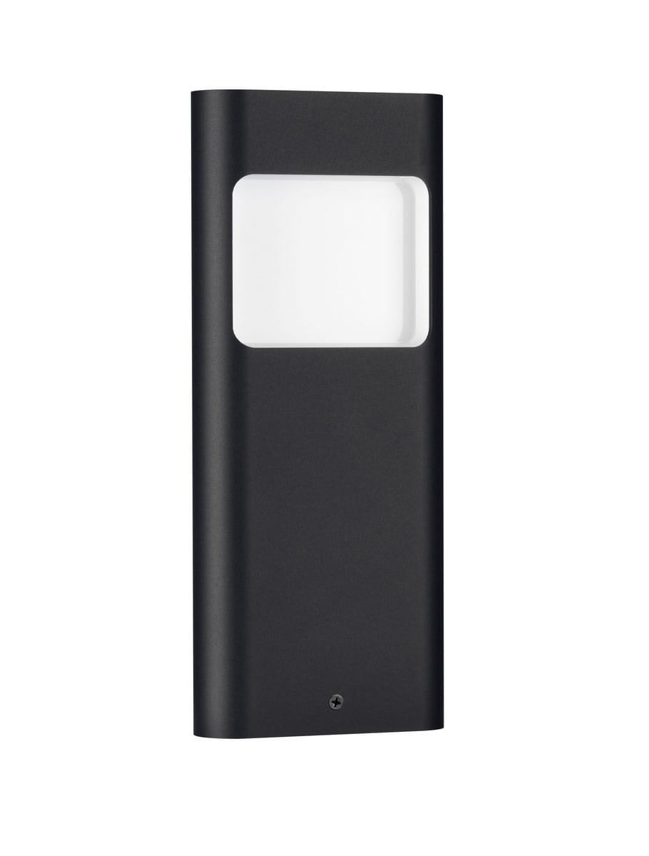 Luces Exclusivas ARBIETO LE73806 Lampa ogrodowa stojąca prostokątna czarna z aluminiowym korpusem i szklanym dyfuzorem
