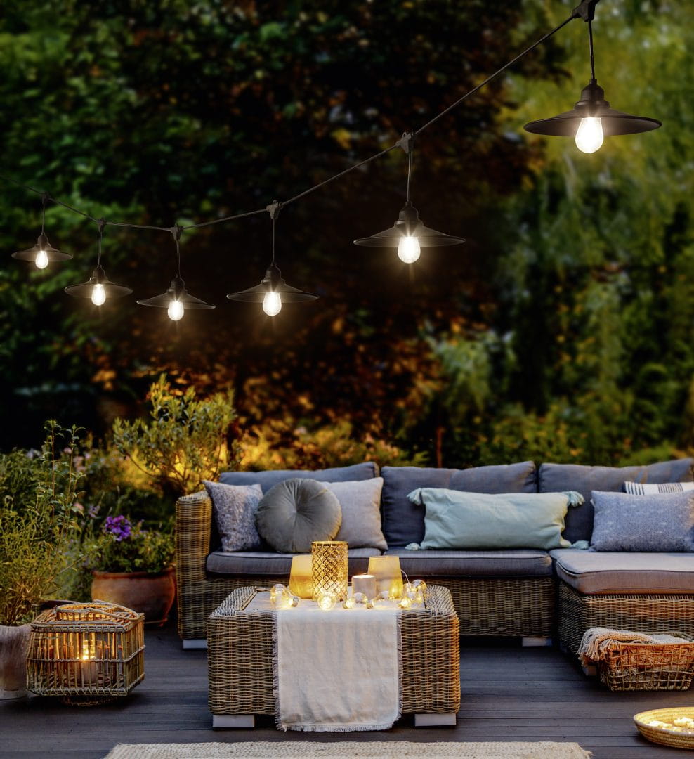 RL Light CHAIN R74771932 lampiony kapelusze girlanda 10xE27 czarny mat