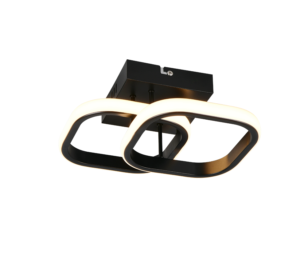 KASIA R63531932 lampa sufitowa dwa czarne kwadraty LED 7W 3000K