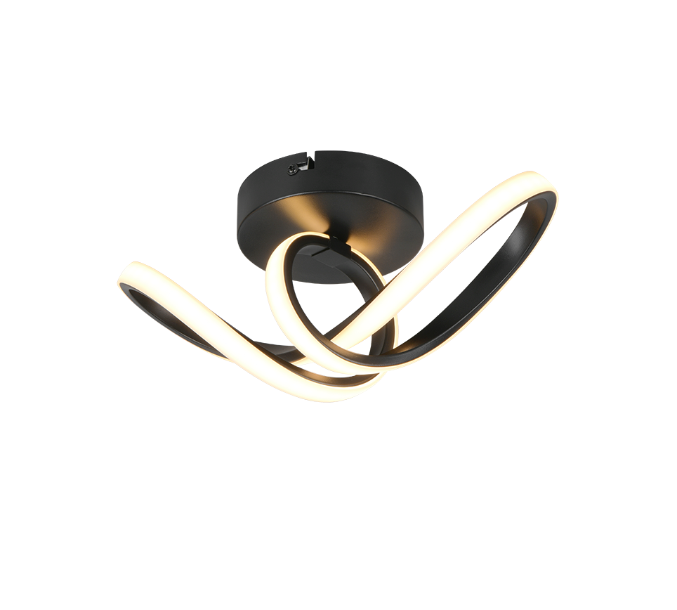RUSA R63541132 lampa sufitowa czarna pętelka LED 7W 3000K