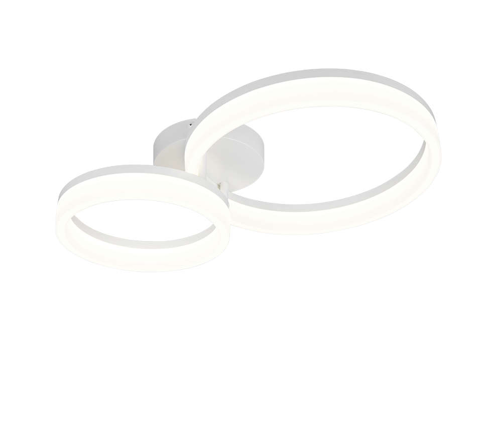 SCOPE R63601231 lampa sufitowa dwa białe ringi fi 23cm i 33cm LED 22W 4000K
