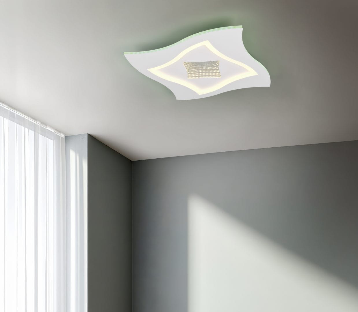 KLINT 633610131 plafon z podświetleniem RGB sterowanie pilotem LED 21W 2700K -6500K