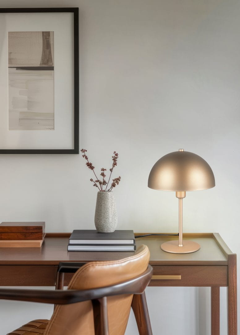 Trio NOLA 506200165 lampa stołowa kawowy grzybek / kopuła fi 20cm 1xE14