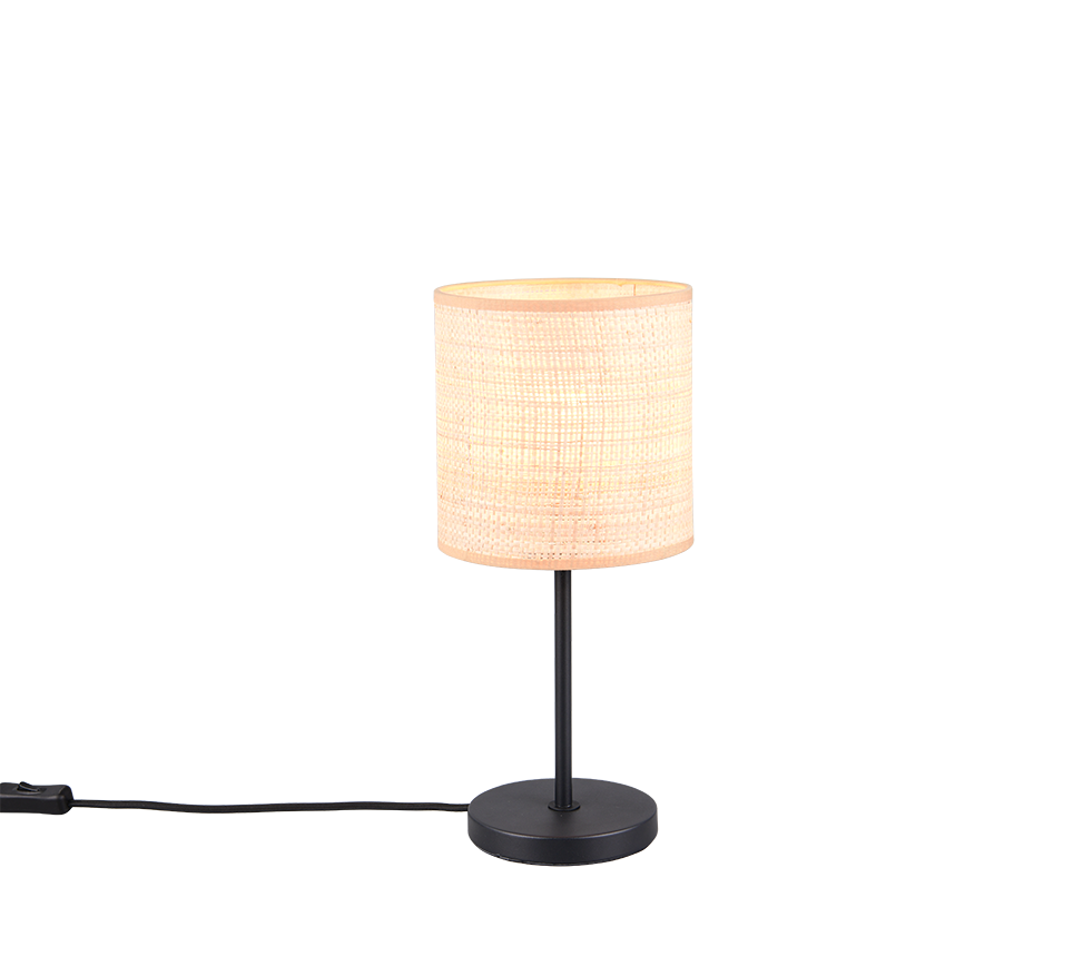 RL Light AIMEE R51851036 lampa stołowa boho z trawy morskiej 1xE27 czarne wykończenie