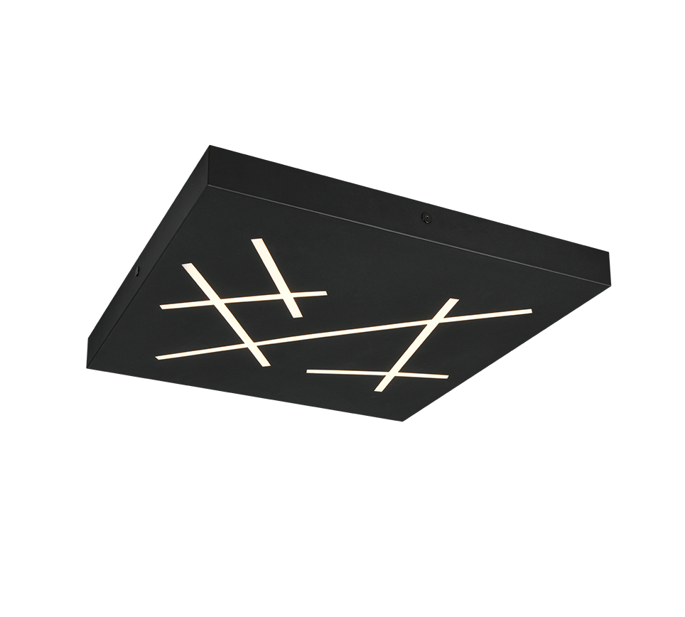 SNIP 630810132 nowoczesny czarny plafon LED 24W 2700 - 6500K 3stepDim + pilot