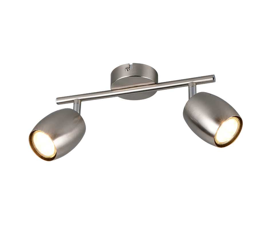 NANCY R86262007 regulowana lampa ścienna sufitowa nikiel mat 2xGU10