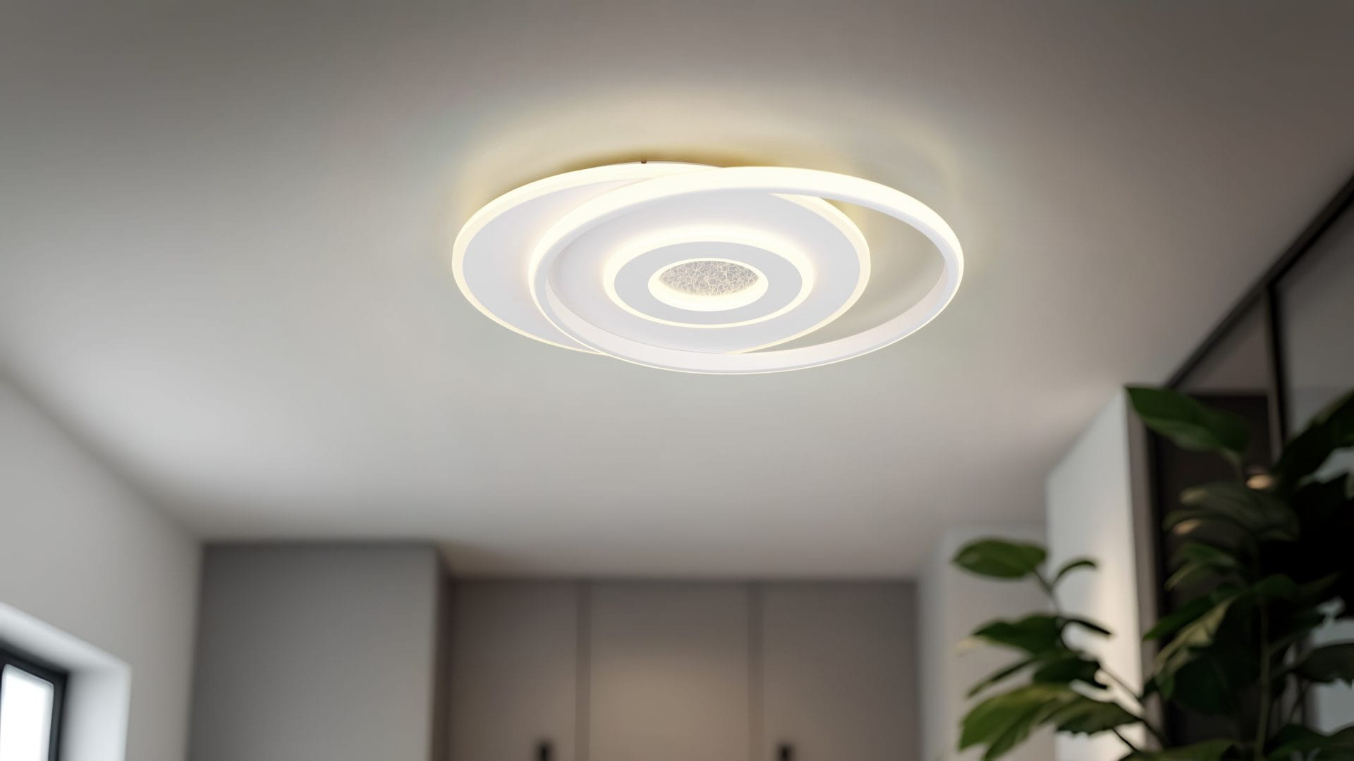 NAZAR 633919131 asymetryczny biały plafon LED 36W 3000K 3stepDim