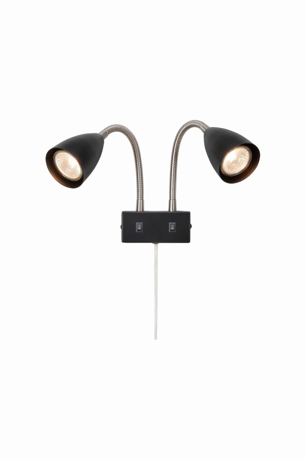 CIRO Kinkiet 2L Czarna/Stal