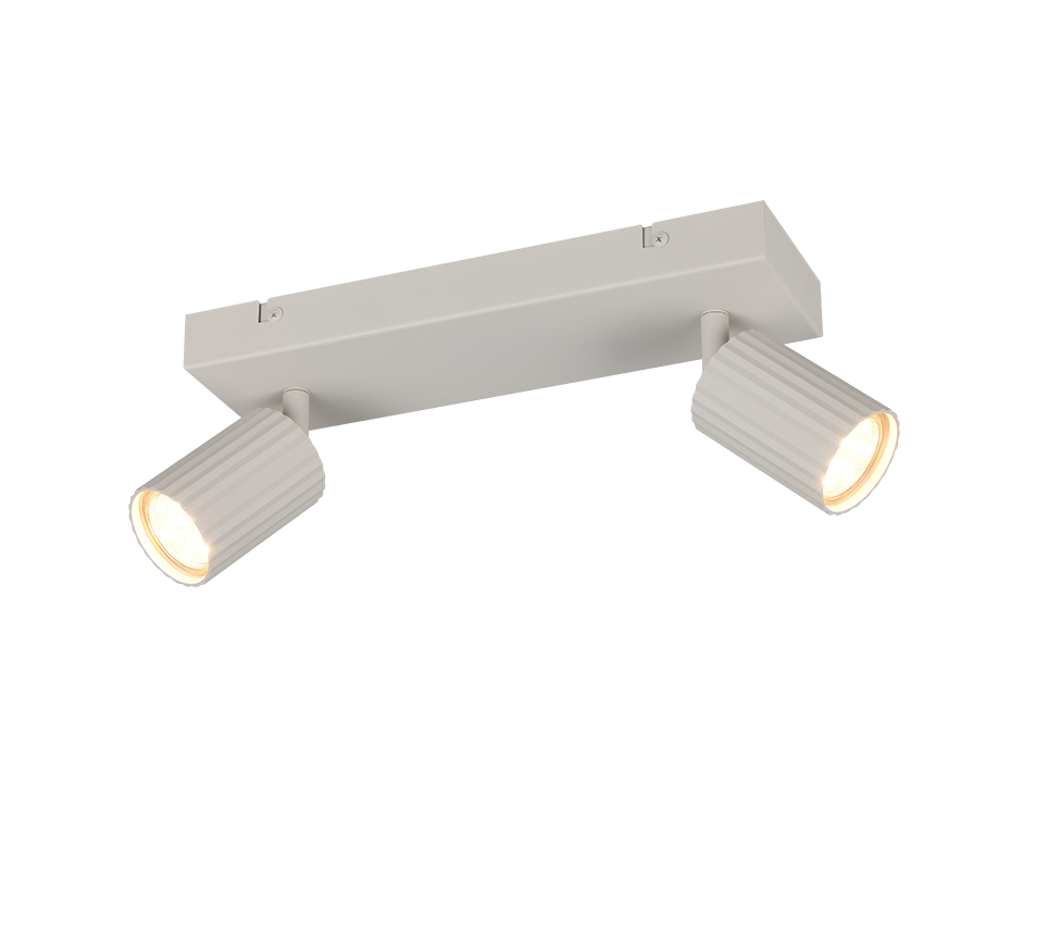 SOKA 867700276 listwa ze spotami kaszmirowe ryflowane tuby 2xGU10