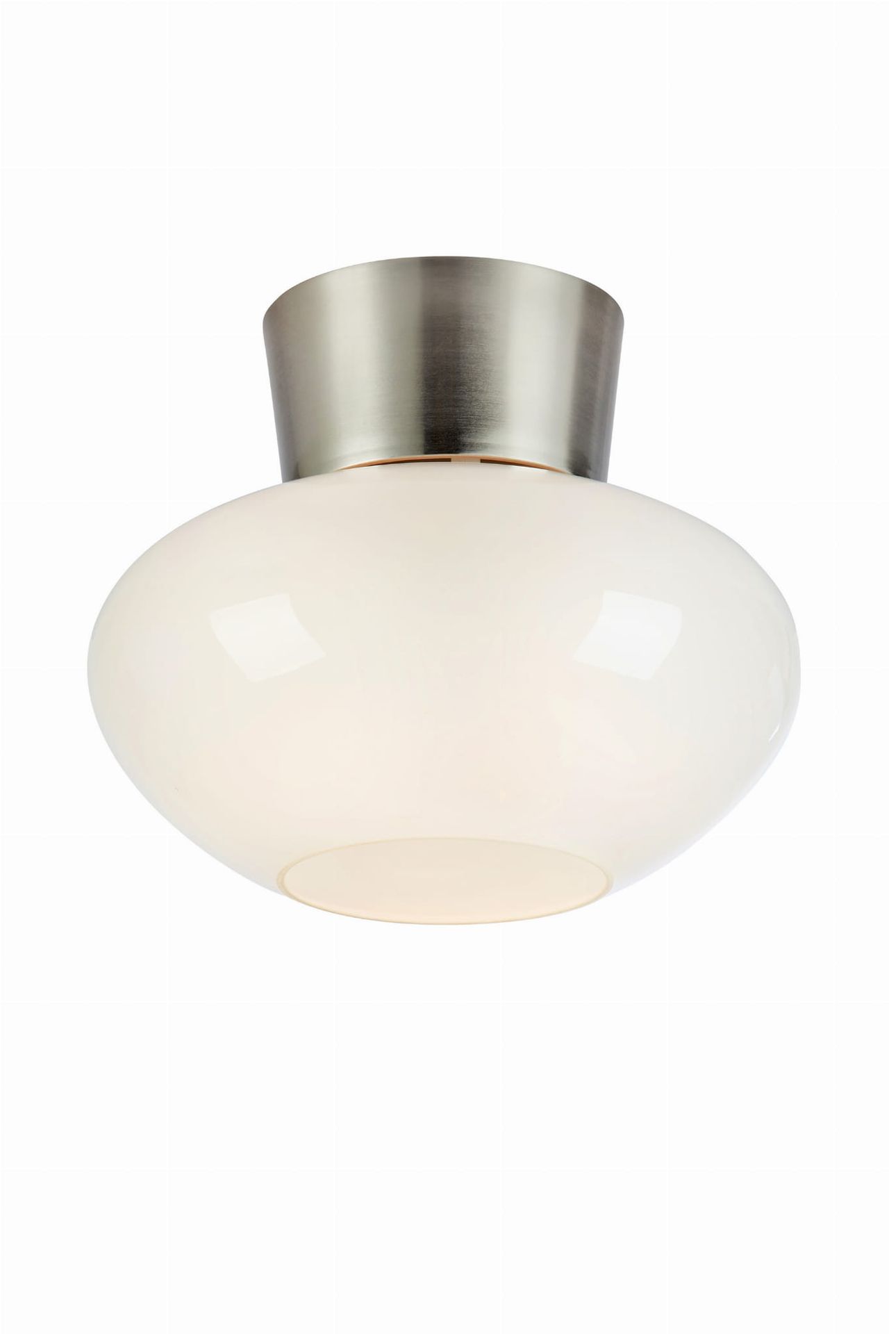 MALAGA Sufitowa 1L Biała/Nikiel Satynowy