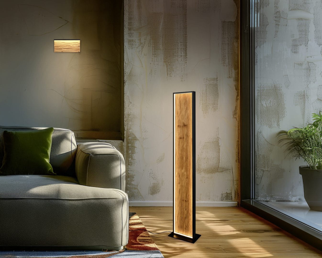 Trio KALEA 455510130 lampa stojąca podświetlania deska LED 35W 3000K DIM wykończenie czarne
