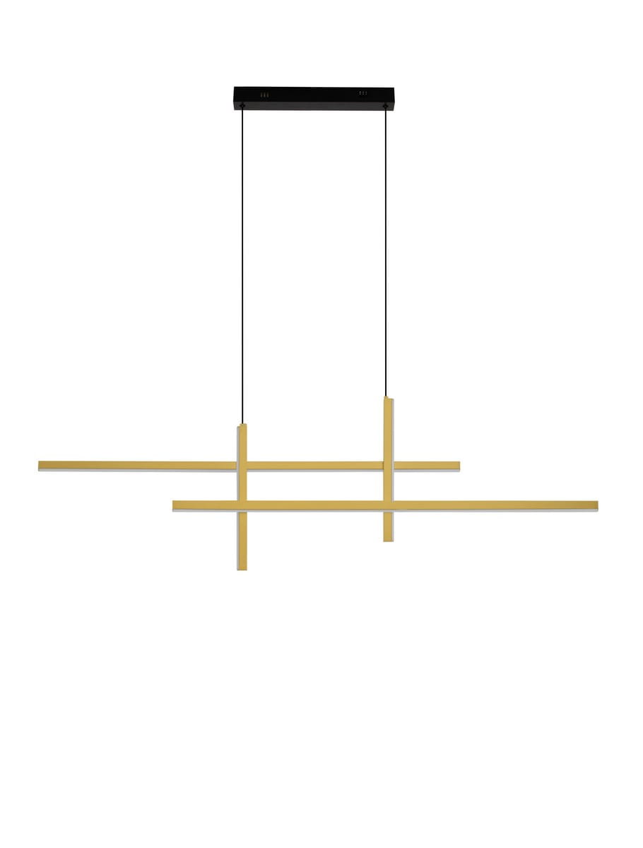 CHARAZANII LE44817 Lampa wisząca LED o geometrycznym designie złota i czarna z regulacją jasności