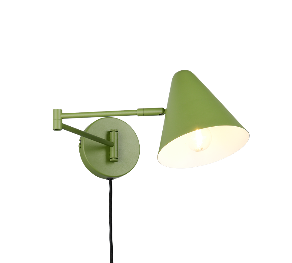 COSIMA 263970115 kinkiet regulowany zielony 1xE14 łamane ramię