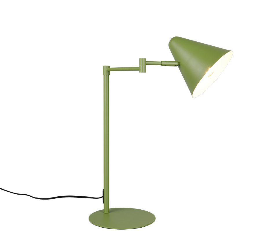 Trio COSIMA 563900115 lampa stołowa regulowana zielona 1xE14 łamane ramię