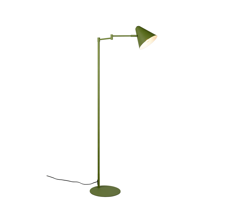 Trio COSIMA 463900115 lampa stojąca regulowana zielona 1xE14 łamane ramię