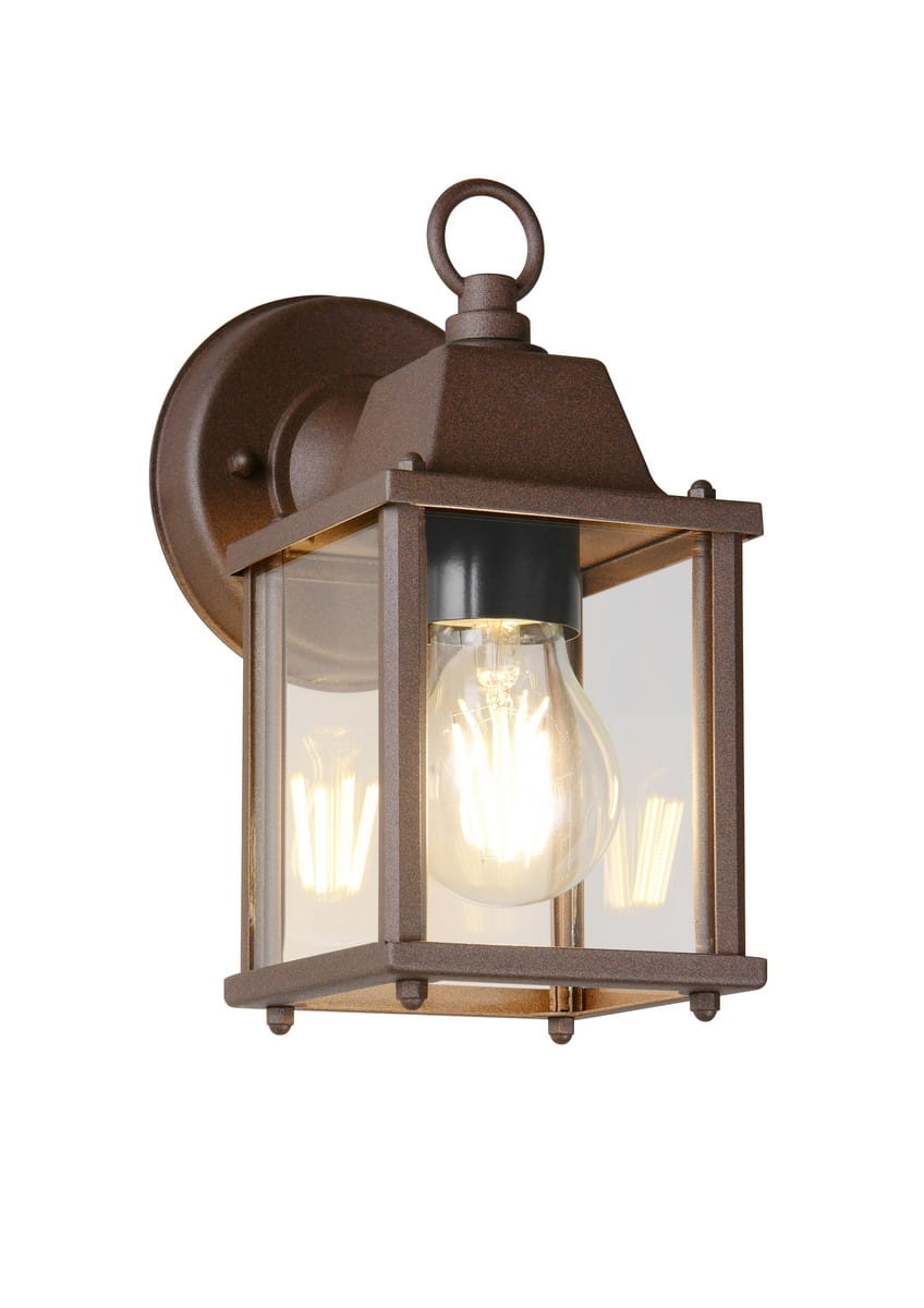 MIRANDE 262260124 rdzawy kinkiet zewnętrzny latarenka retro 1xE27 IP23