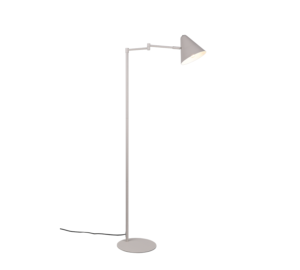 Trio COSIMA 463900176 lampa stojąca regulowana ciepły szary 1xE14 łamane ramię