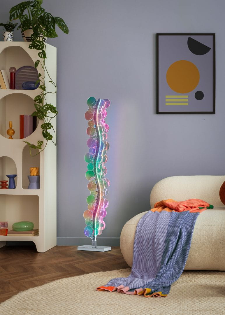 PULSE R43681153 lampa stojąca mieniąca się kolorami tęczy opalizująca LED 18W 4000K