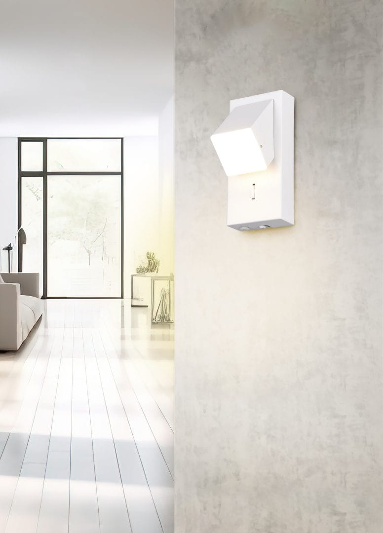 RAGLAN 248570131 biały kinkiet regulowany z wyłącznikiem LED 3,8W