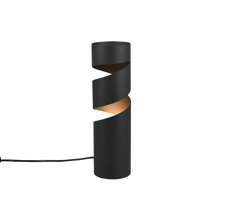 STREAM 564000132 lampa stołowa spiralka czarna 1xGU10