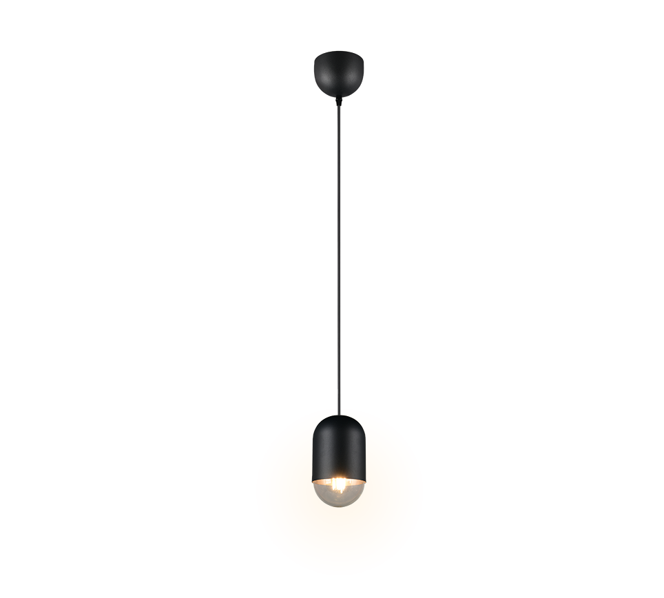 NARA R36311032 lampa wisząca czarna 1xE27 minimalistyczna