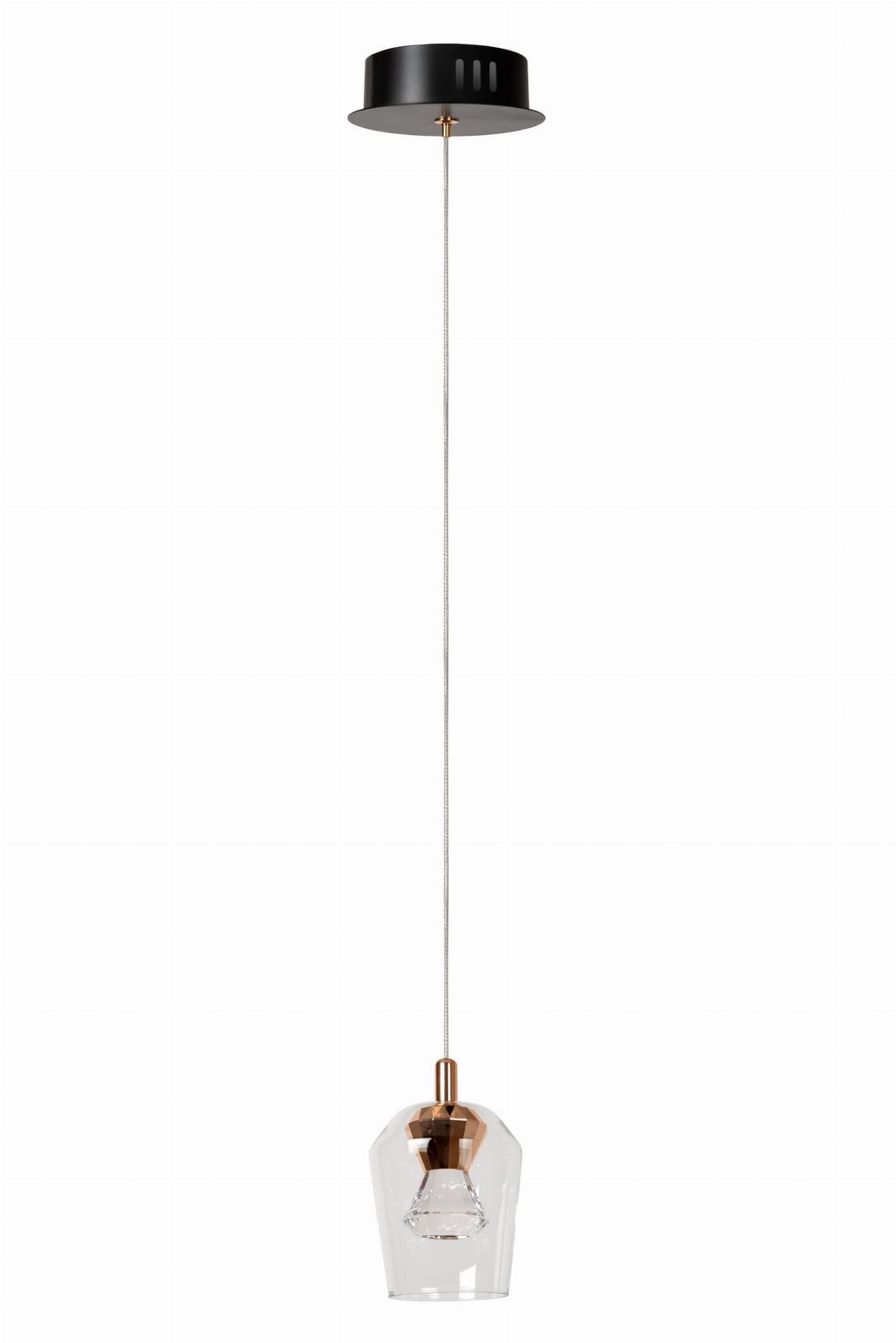 BERLIANE 00430/04/60 lampa wisząca LED 4W DIM klosz szklany z diamentem