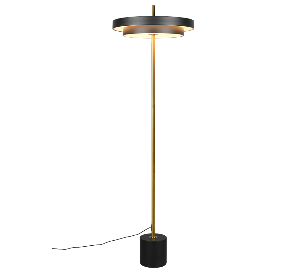 Trio KEATON 440210180 lampa stojąca LED 21W CCT wykończenie czarny / złoty