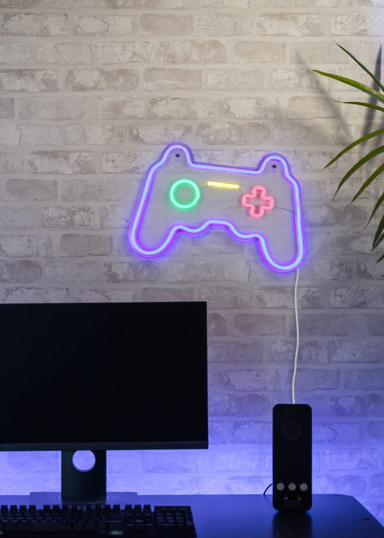 GAMER R23741100 lampa ścienna pad do gry LED 5W neon do pokoju gracza