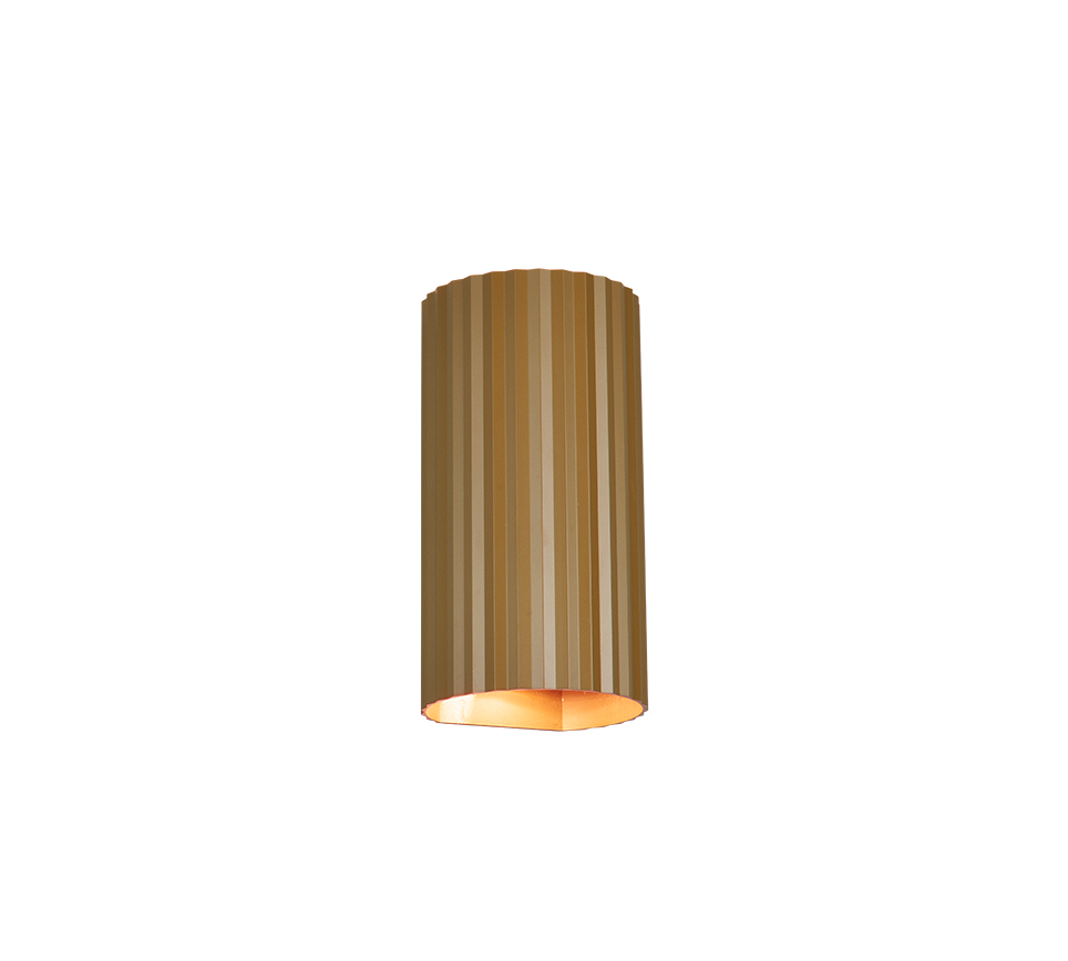 SOKA 267700265 kinkiet kawowa ryflowana tuba 2xGU10 światło góra dół