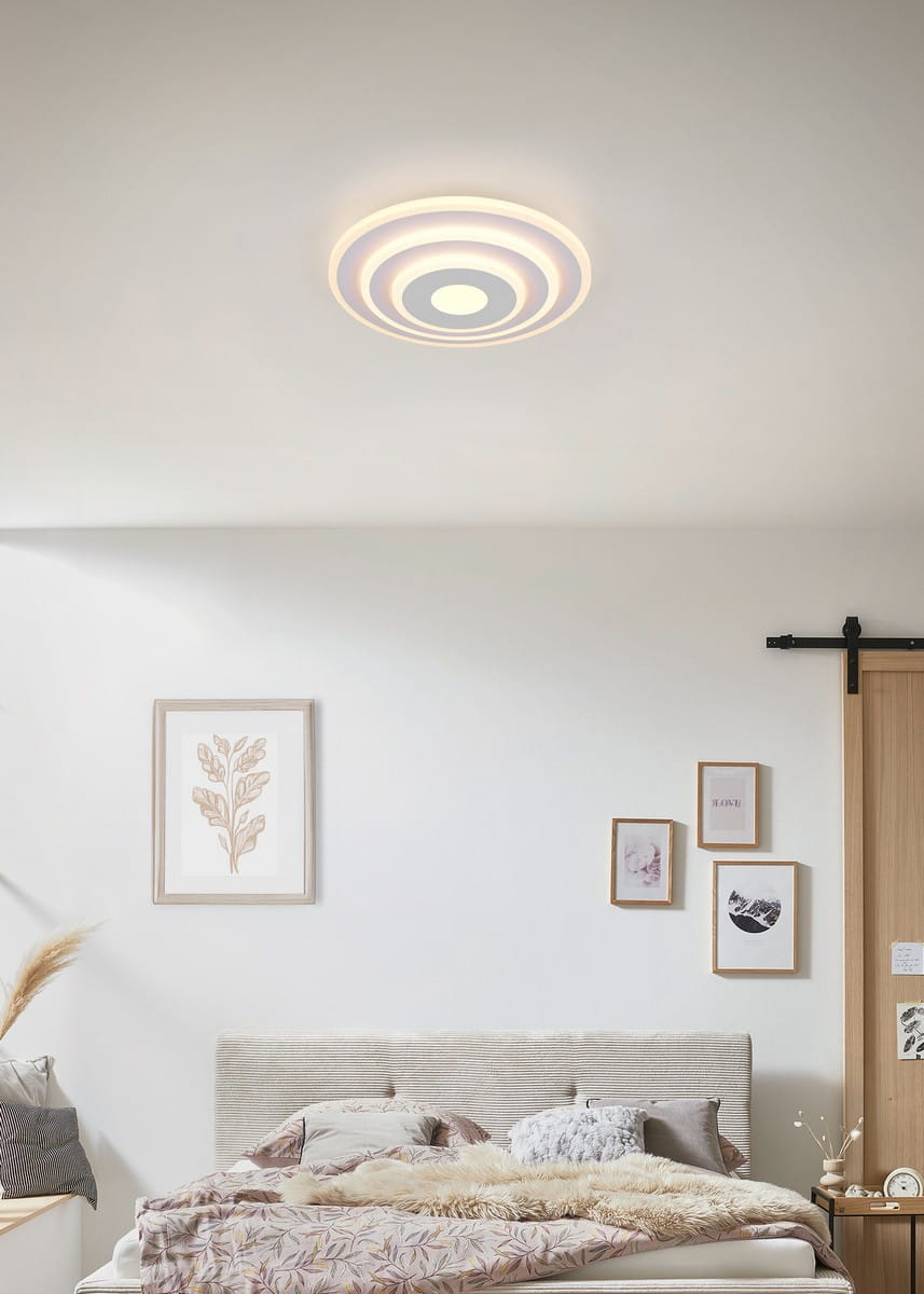 GOYA R63521131 okrągły nowoczesny biały plafon LED 35W 2700-6500K DIM + pilot