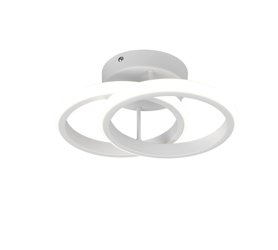 KASIA R63531131 lampa sufitowa dwie białe obręcze LED 7W 4000K