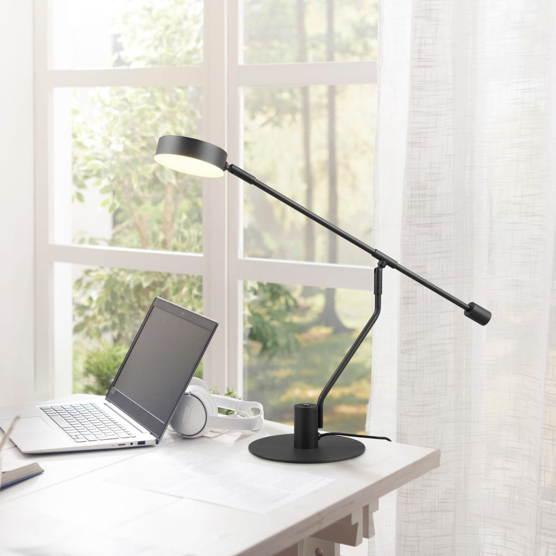 Trio MANDURO 549010132 lampa biurkowa czarna LED 6W CCT ściemnianie dotykowe