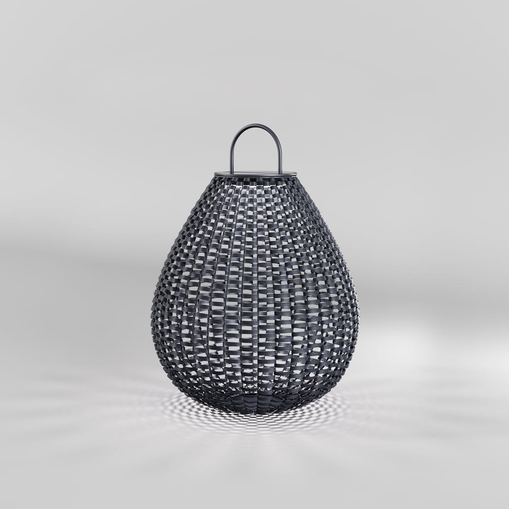 MAYTONI PLET OSL599FL-L5B3K solarna lampa przenośna czarna z rattanu fi 36cm LED 5W IP65