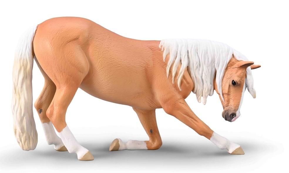 Klacz lusitiano kłaniająca się maści izabelowatej - figurka