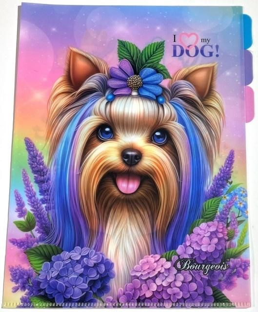 Fresh Teczka A4+ plastik 3 przegródki koszulka L Piesek - koszulka