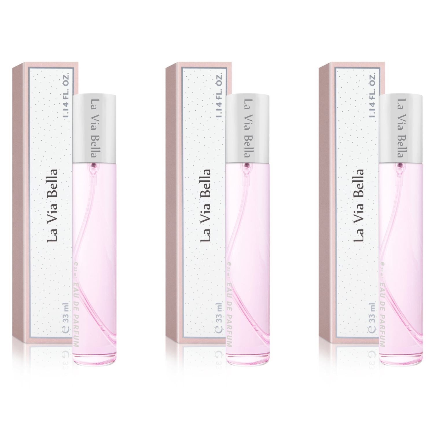 TEMU Perfumy damskie Zestaw 3x La Via Bella - Zestaw Perfumek idealnych do torebki - Długotrwały zapach i Niezwykła kompozycja