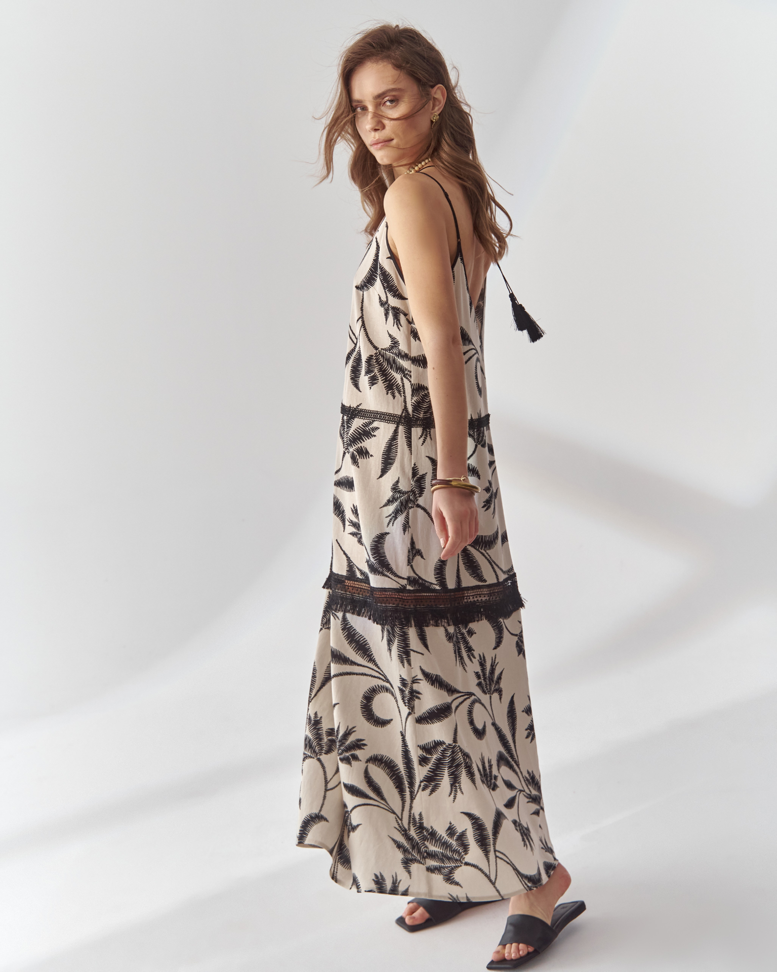 Sukienka Ligia Wzór Ecru