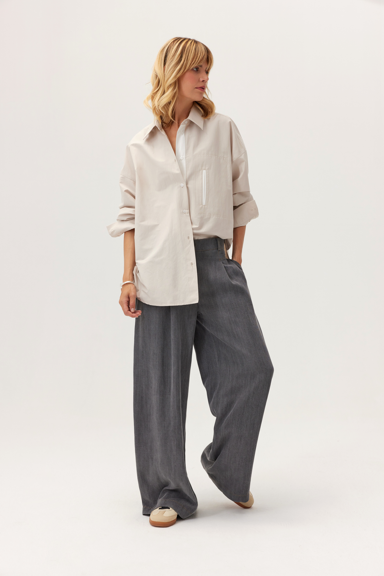 Koszula z bawełnianej popeliny Albi