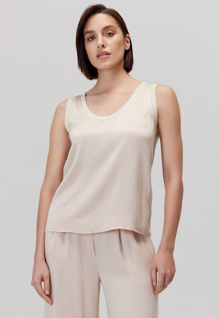 Top z wiskozą i lyocellem Figro różowy