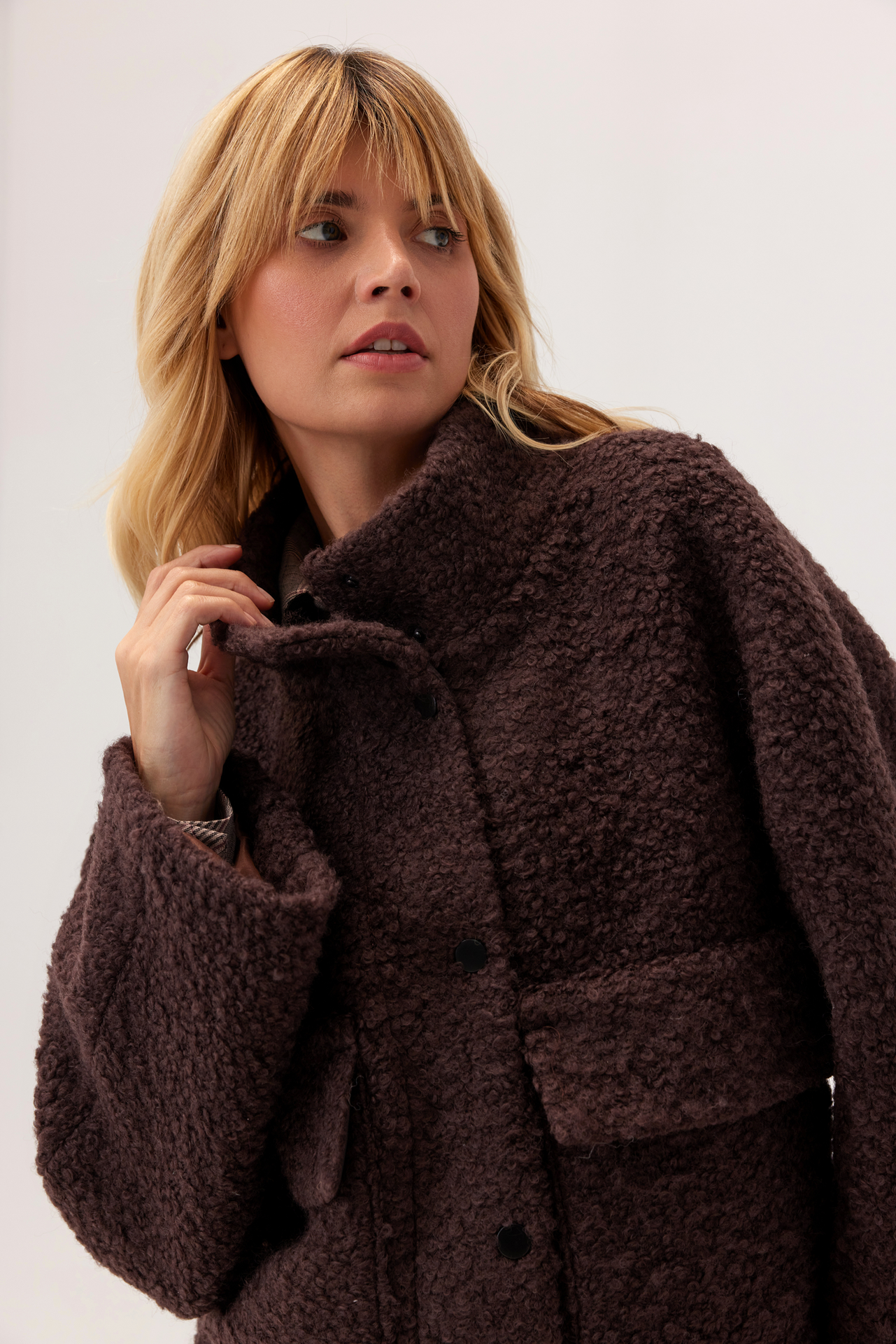 Kurtka 70% wełna Komi brąz