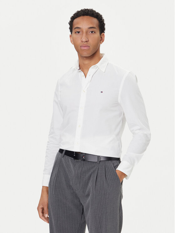 Tommy Hilfiger Koszula MW0MW40460 Biały Slim Fit
