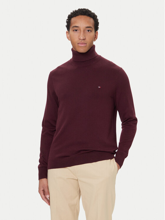 Tommy Hilfiger Golf MW0MW28048 Bordowy Regular Fit