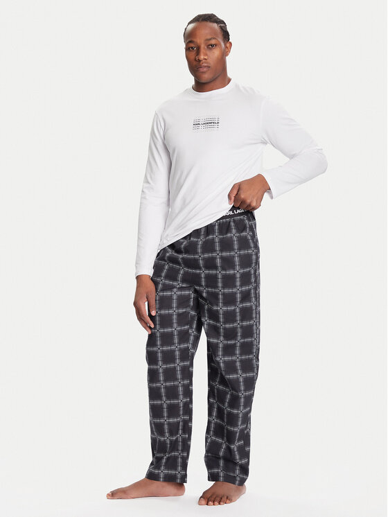 KARL LAGERFELD Piżama A4M45001 Biały Regular Fit